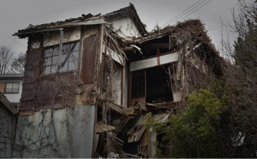 家屋の崩壊、倒壊の危険性のイメージ画像